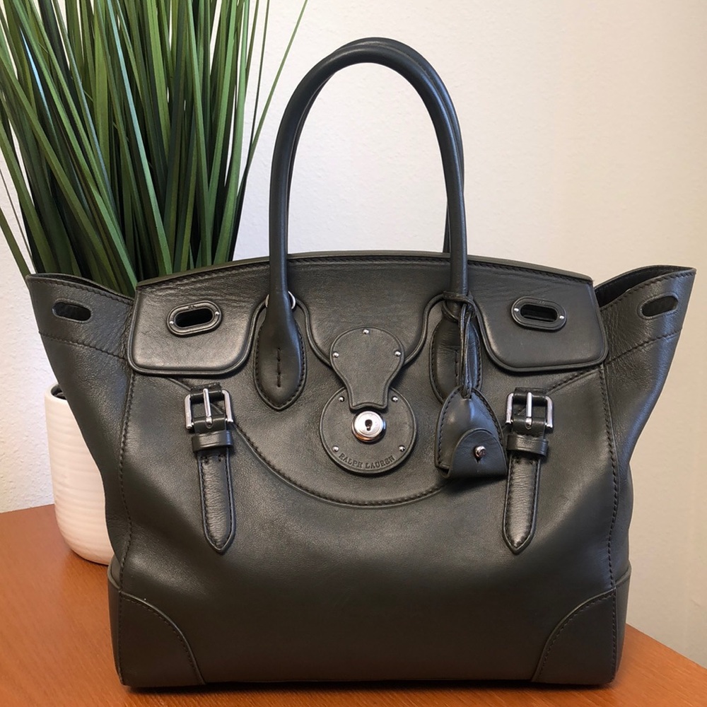 Leather Hunter Green Ralph Lauren Ricky Bag 33